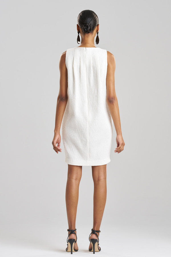 Natori Textured Cotton Jacquard Shift Dress White