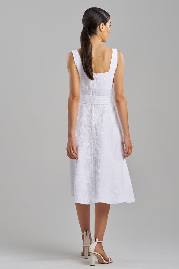 Natori Textured Jacquard Square Tank Dress White