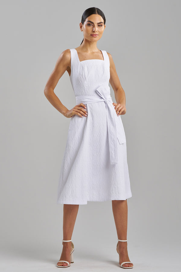 natori Textured Jacquard Square Tank Dress White