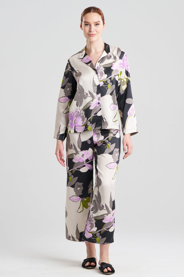 Natori Tsubaki Satin Notch PJ Black Multi