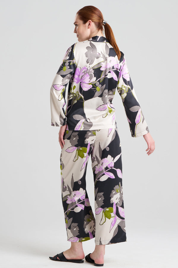 Natori Tsubaki Satin Notch PJ Black Multi