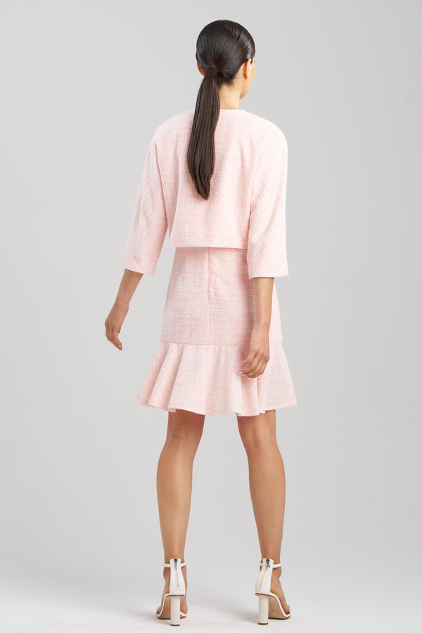 Natori Tweed Short Jacket Light Pink