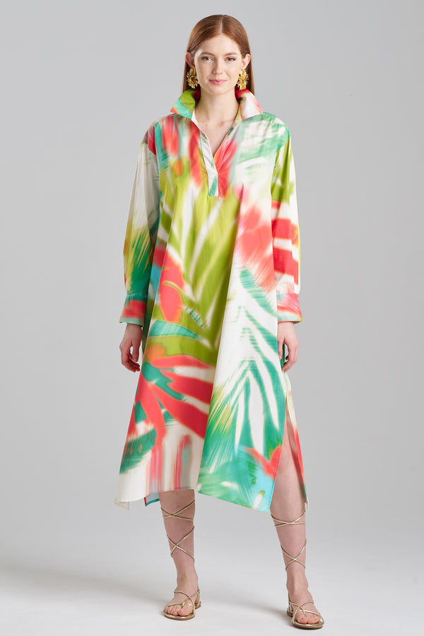 Natori Usami Cotton Oversized Shirtdress Multi