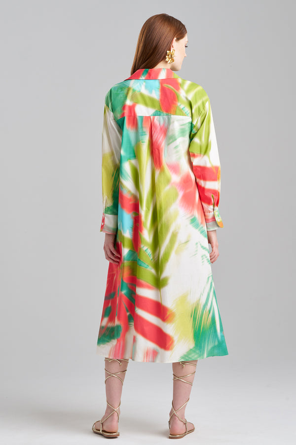 Natori Usami Cotton Oversized Shirtdress Multi