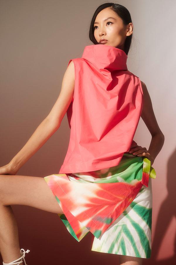 natori Usami Cotton Wrap Skort Multi