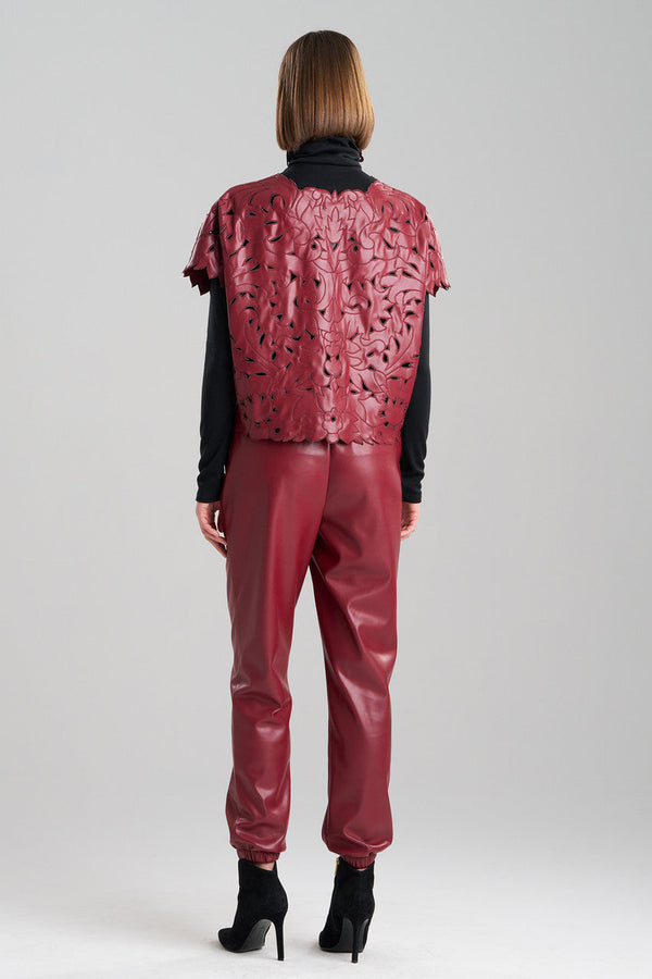 Natori Vegan Luxe Lambskin Cut Out Top Brick