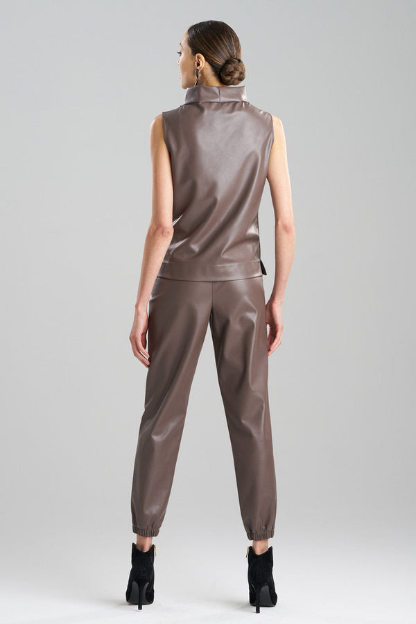 Natori Vegan Luxe Lambskin Funnel Top Taupe