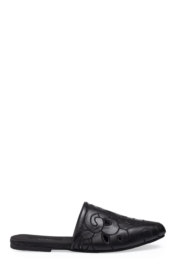 Natori Vegan Luxe Lambskin Slide Black