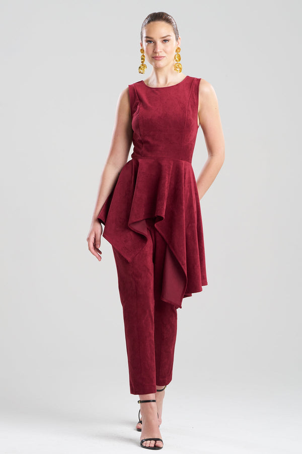 Natori Vegan Luxe Suede Cascade Top Ruby