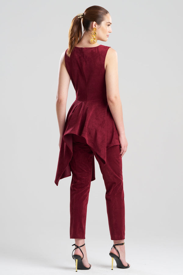 Natori Vegan Luxe Suede Cascade Top Ruby