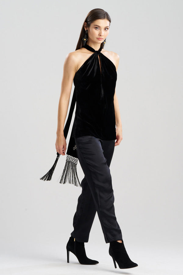 Natori Velvet Halter Top Black