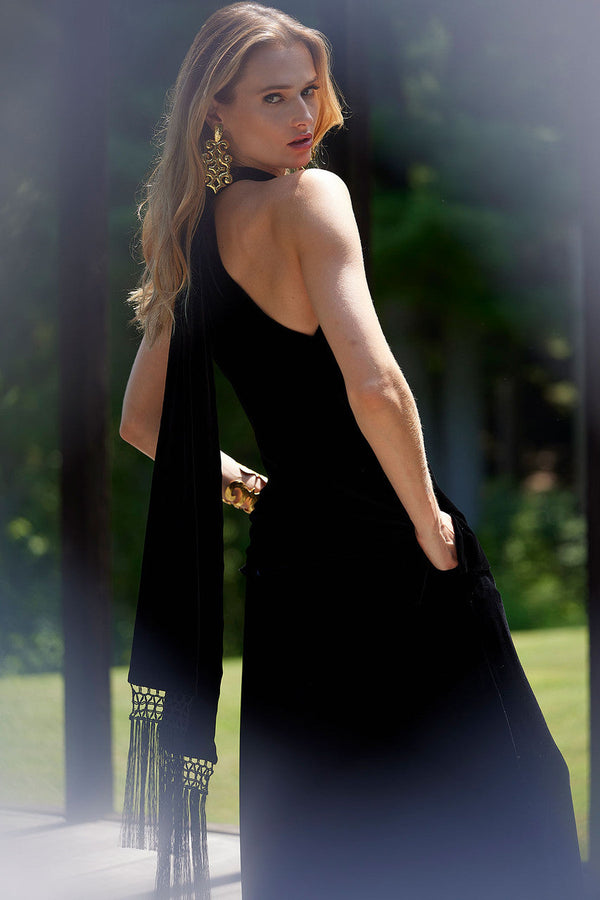 Natori Velvet Halter Top Black