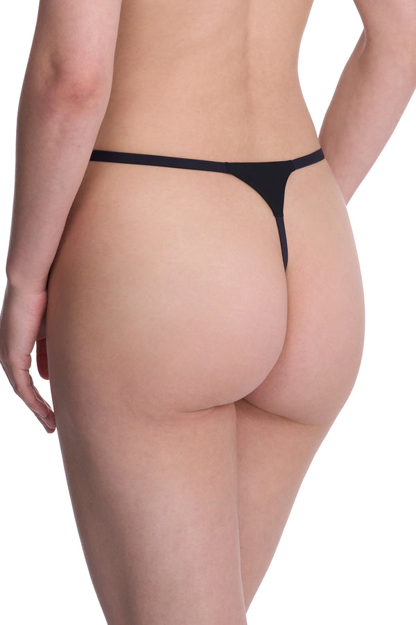 Natori Verge Adjustable String Thong Black