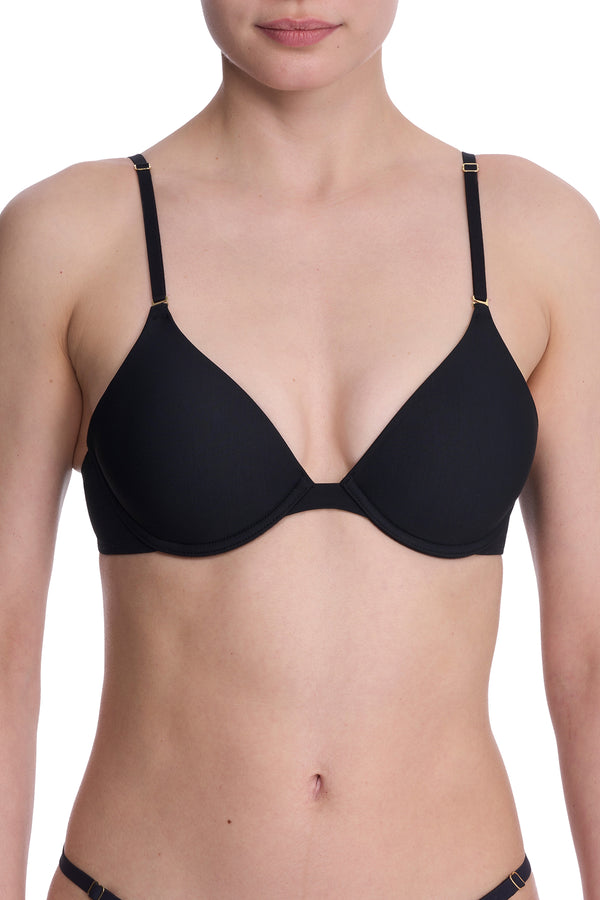 Natori Verge Convertible Plunge T-Shirt Bra Black