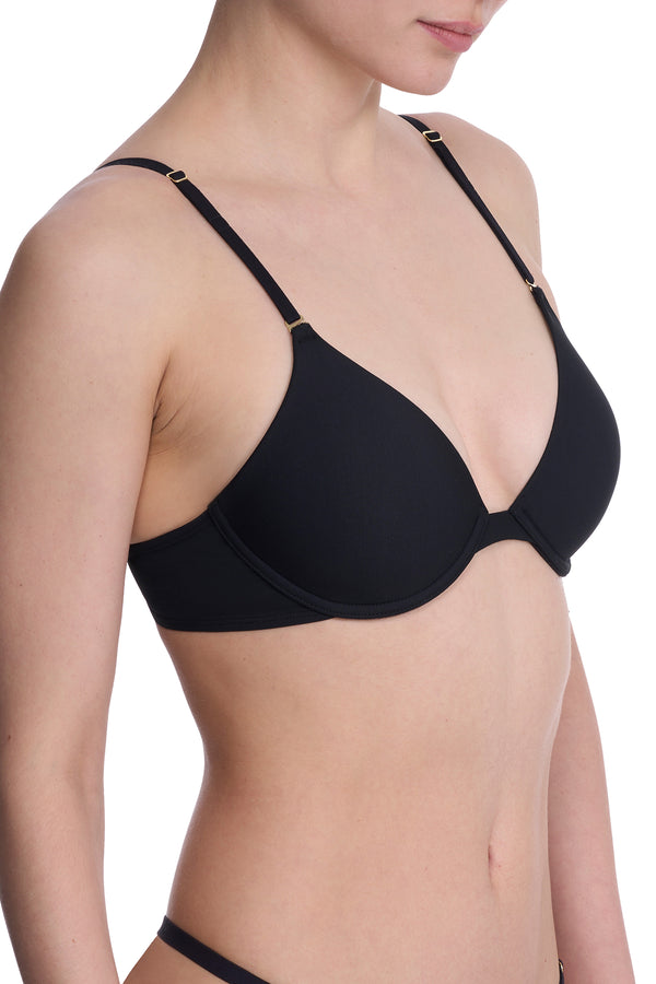 Natori Verge Convertible Plunge T-Shirt Bra Black
