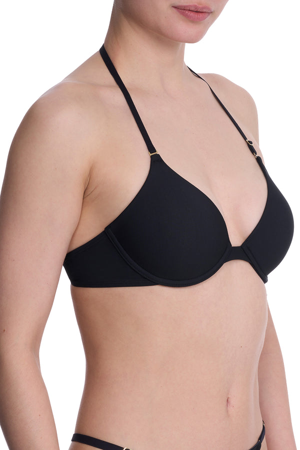 Natori Verge Convertible Plunge T-Shirt Bra Black