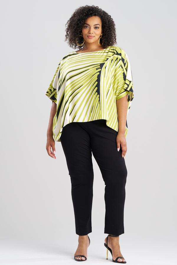 Natori Yoshinoki Cotton Silk Caftan Top Pear