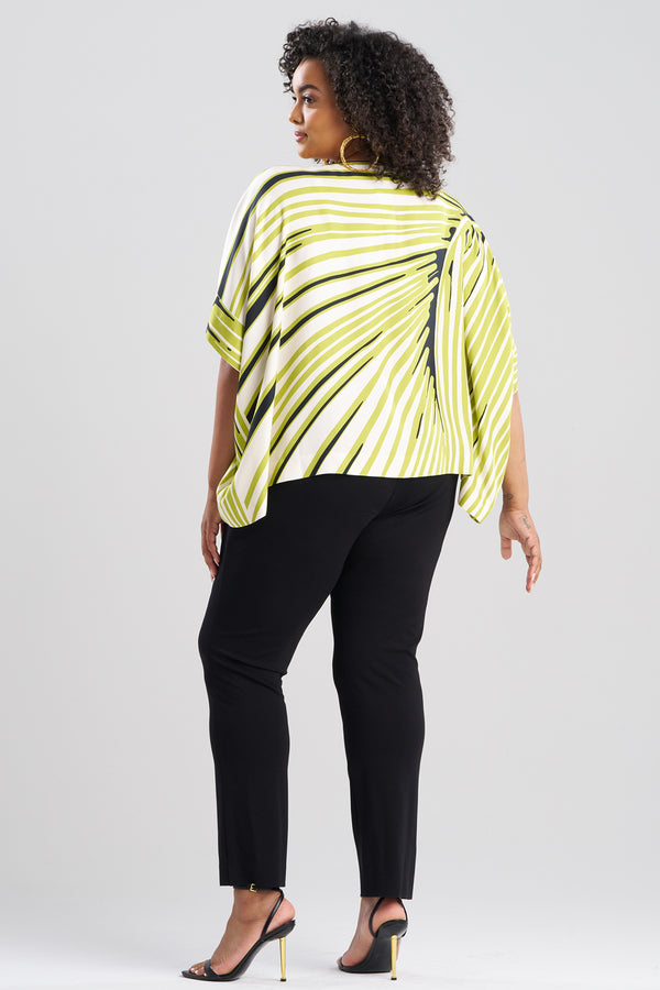 Natori Yoshinoki Cotton Silk Caftan Top Pear