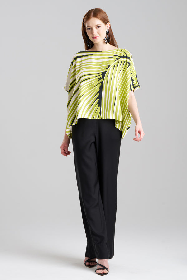 natori Yoshinoki Cotton Silk Caftan Top Pear