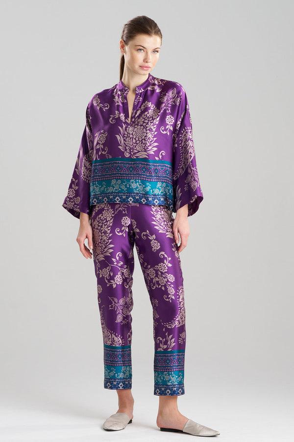 natori Ysobel Silk PJ Purple Multi