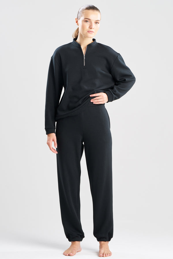 natori Nova Cozy Brushed Knit Everywhere Joggers Black