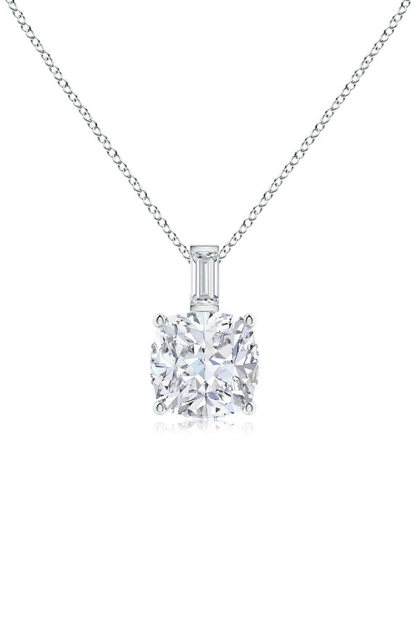 Natori Orient Express Lab-Grown 14K Gold & Cushion Diamond Pendant Necklace 14K White Gold