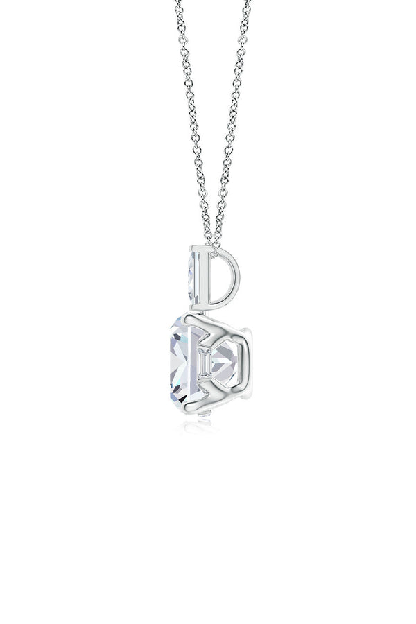 Natori Orient Express Lab-Grown 14K Gold & Cushion Diamond Pendant Necklace 14K White Gold
