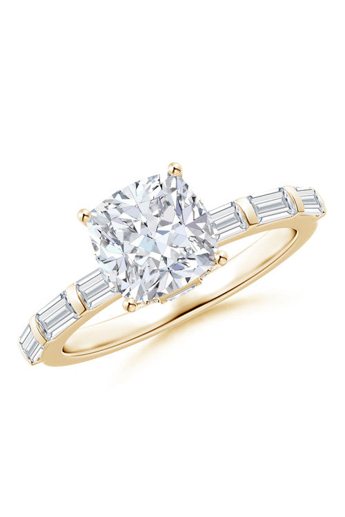 Natori Orient Express Lab-Grown 14K Gold & Cushion Diamond Solitaire Ring 14K Yellow Gold