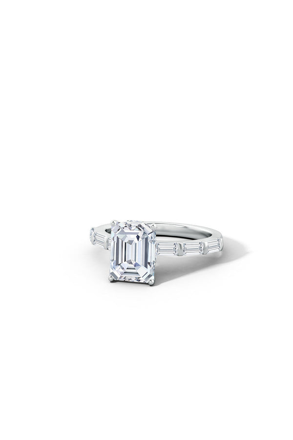 Natori Orient Express Lab-Grown 14K Gold & Emerald Cut Diamond Solitaire Ring 14K White Gold