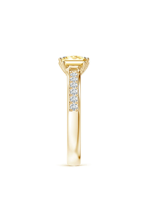 Natori Orient Express Lab-Grown 14K Gold With White & Yellow Diamond Two Stone Ring 14K Yellow Gold