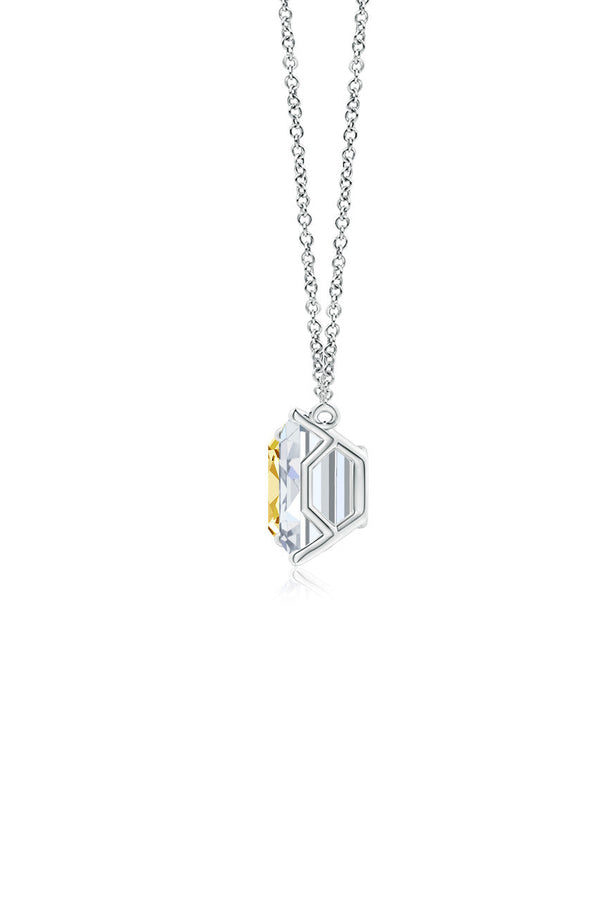 Natori Orient Express Lab-Grown 14K Gold With Yellow & White Diamond Two Stone Pendant Necklace 14K White Gold