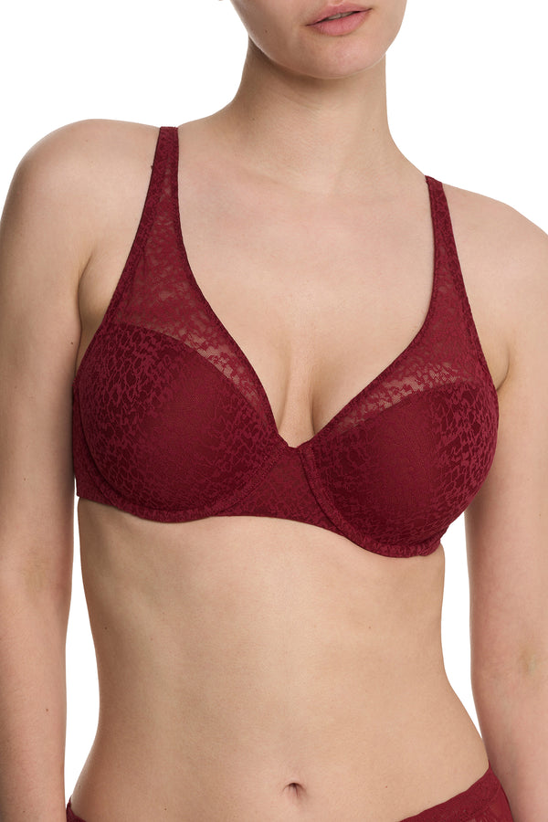 Natori Pretty Smooth Full Fit Contour Underwire Bra Dk Red