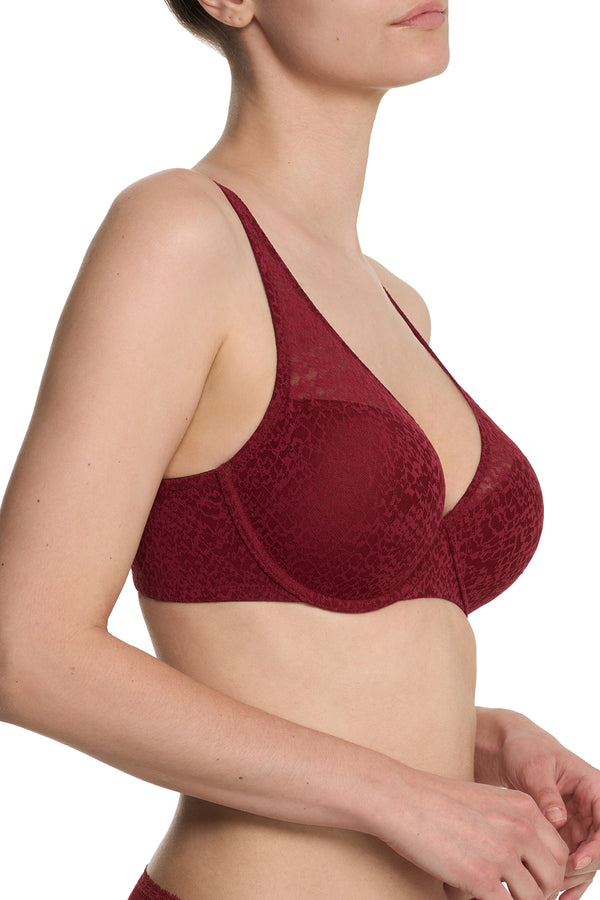 Natori Pretty Smooth Full Fit Contour Underwire Bra Dk Red