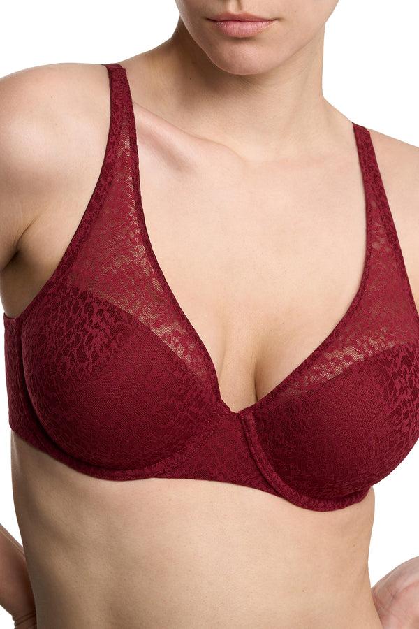 Natori Pretty Smooth Full Fit Contour Underwire Bra Dk Red