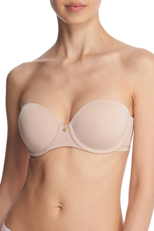 Natori Pure Luxe Strapless Contour Underwire Bra Rose Beige/Pink Pearl