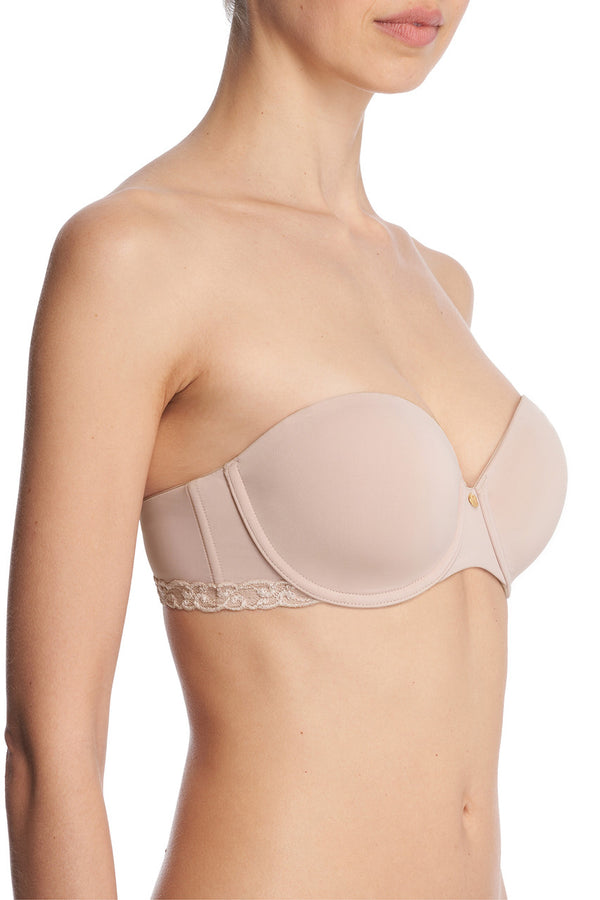 Natori Pure Luxe Strapless Contour Underwire Bra Rose Beige/Pink Pearl