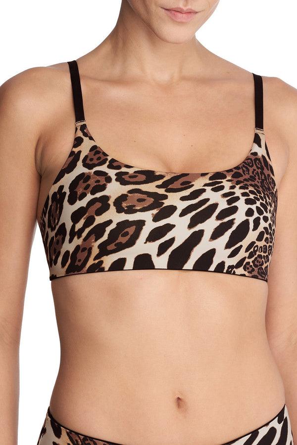 Natori Riviera Reversible Bikini Top Luxe Leopard/Black