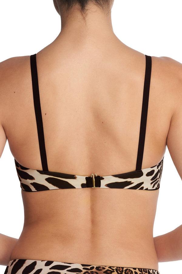 Natori Riviera Reversible Bikini Top Luxe Leopard/Black