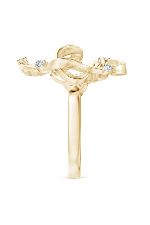 Natori Sakura 14k Scattered Diamond Ring 14K Yellow Gold