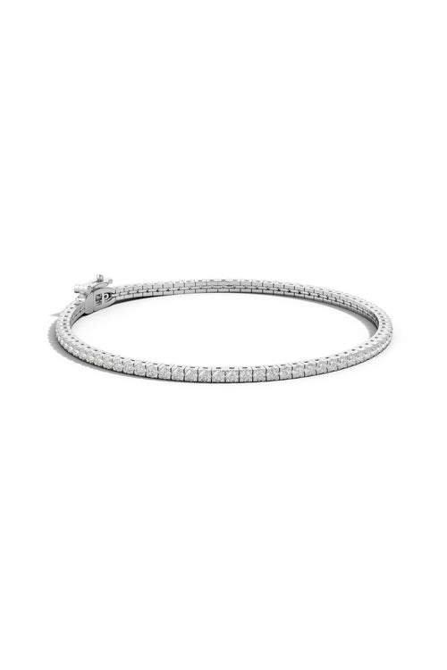 natori Shangri-La 14K Gold and Diamond Tennis Bracelet 14K White Gold