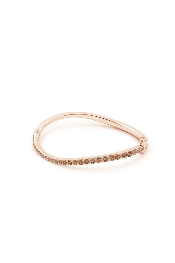 Natori Shangri-La Brushstroke 14K Gold And Coffee Diamond Full Bracelet 14K Rose Gold