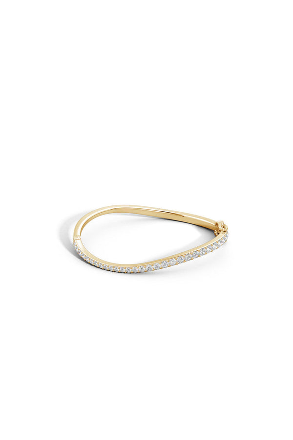 Natori Shangri-La Brushstroke 14K Gold And Diamond Full Bracelet 14K Yellow Gold