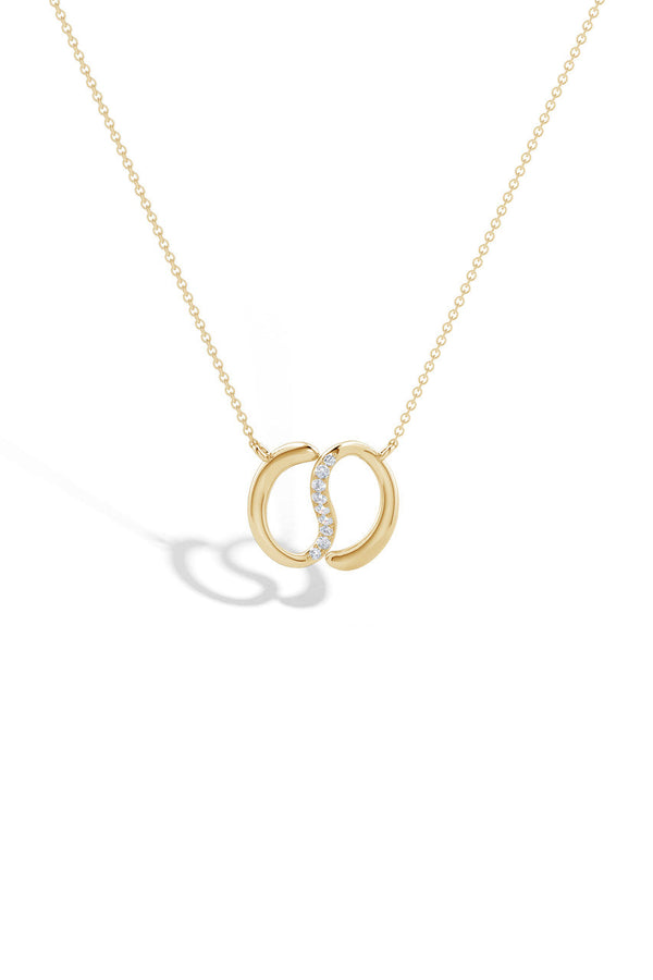 Natori Shangri-La Yin-Yang 14K Gold And Diamond Chain Pendant Necklace 14K Yellow Gold