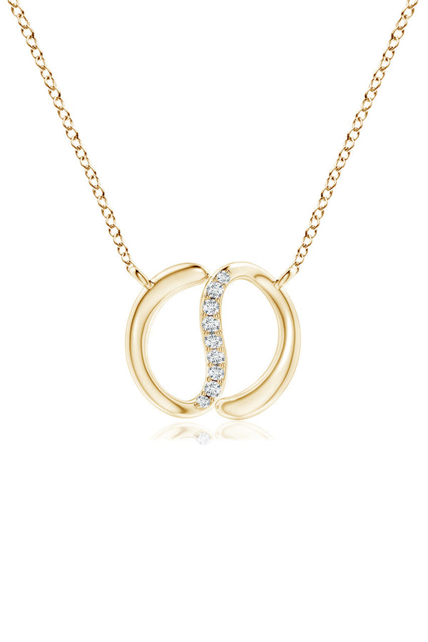 natori Shangri-La Yin-Yang 14K Gold and Diamond Chain Pendant Necklace 14K Yellow Gold