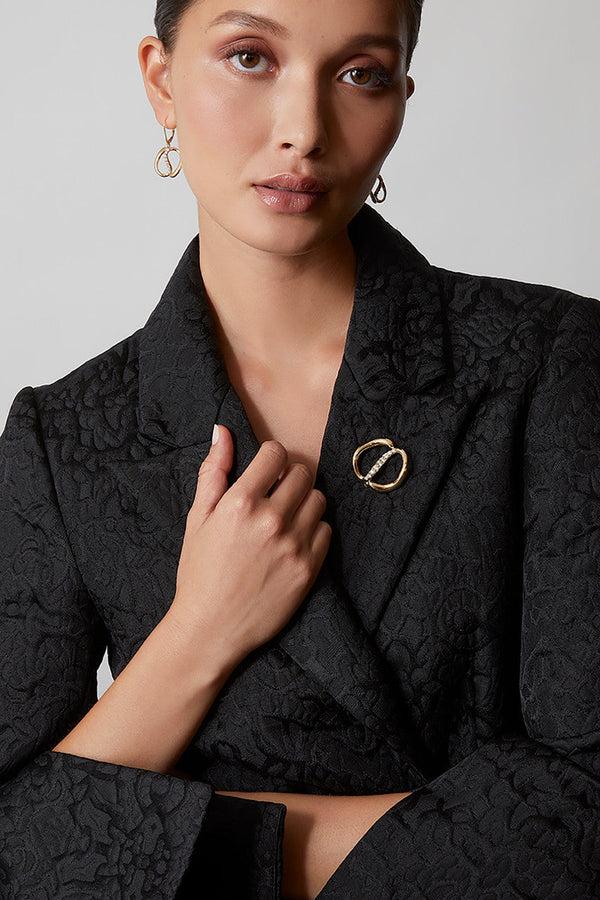 natori Shangri-La Yin-Yang 14K Gold and Diamond Dangle Earrings 14K Yellow Gold