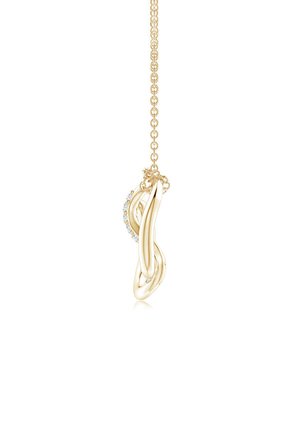 Natori Shangri-La Yin-Yang 14K Gold And Diamond Knot Chain Pendant Necklace 14K Yellow Gold