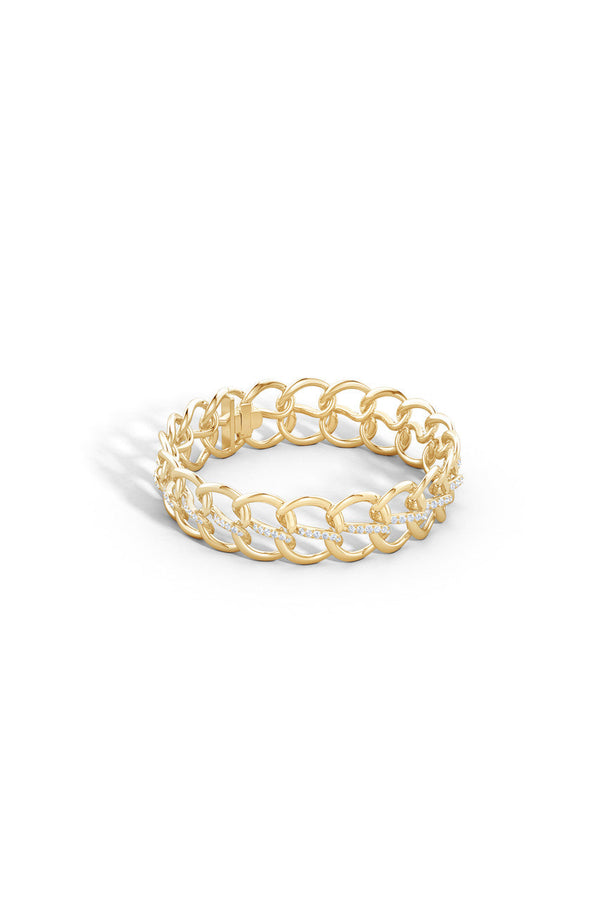 Natori Shangri-La Yin-Yang 14K Gold And Diamond Link Bracelet 14K Yellow Gold