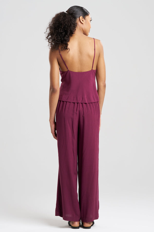 Natori Sleek Silk Modal Cowl Cami PJ Cherry Lacquer