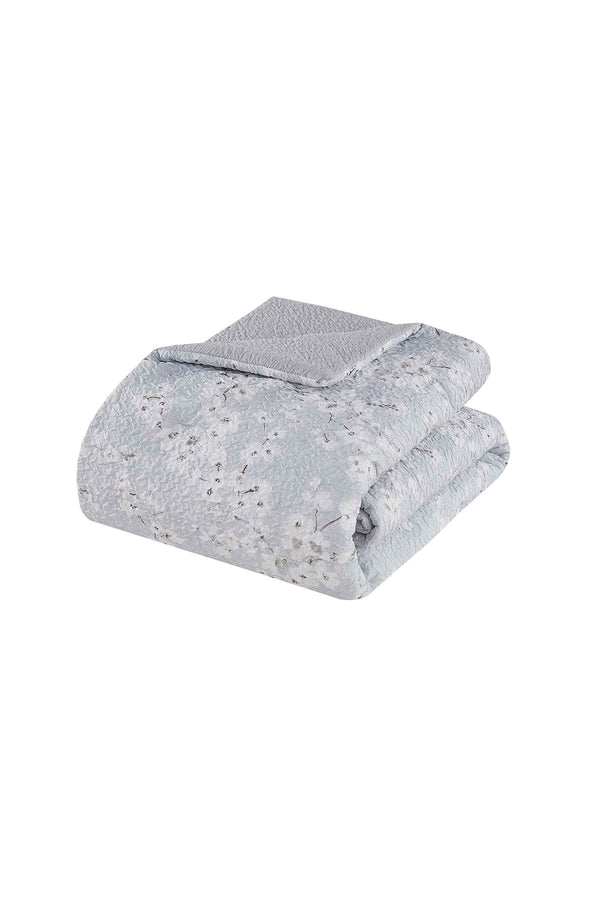 Natori Springtime Garden 4 Piece Comforter Mini Set Gray