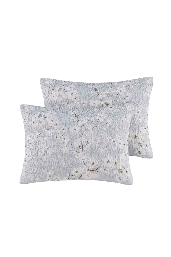 Natori Springtime Garden 4 Piece Comforter Mini Set Gray